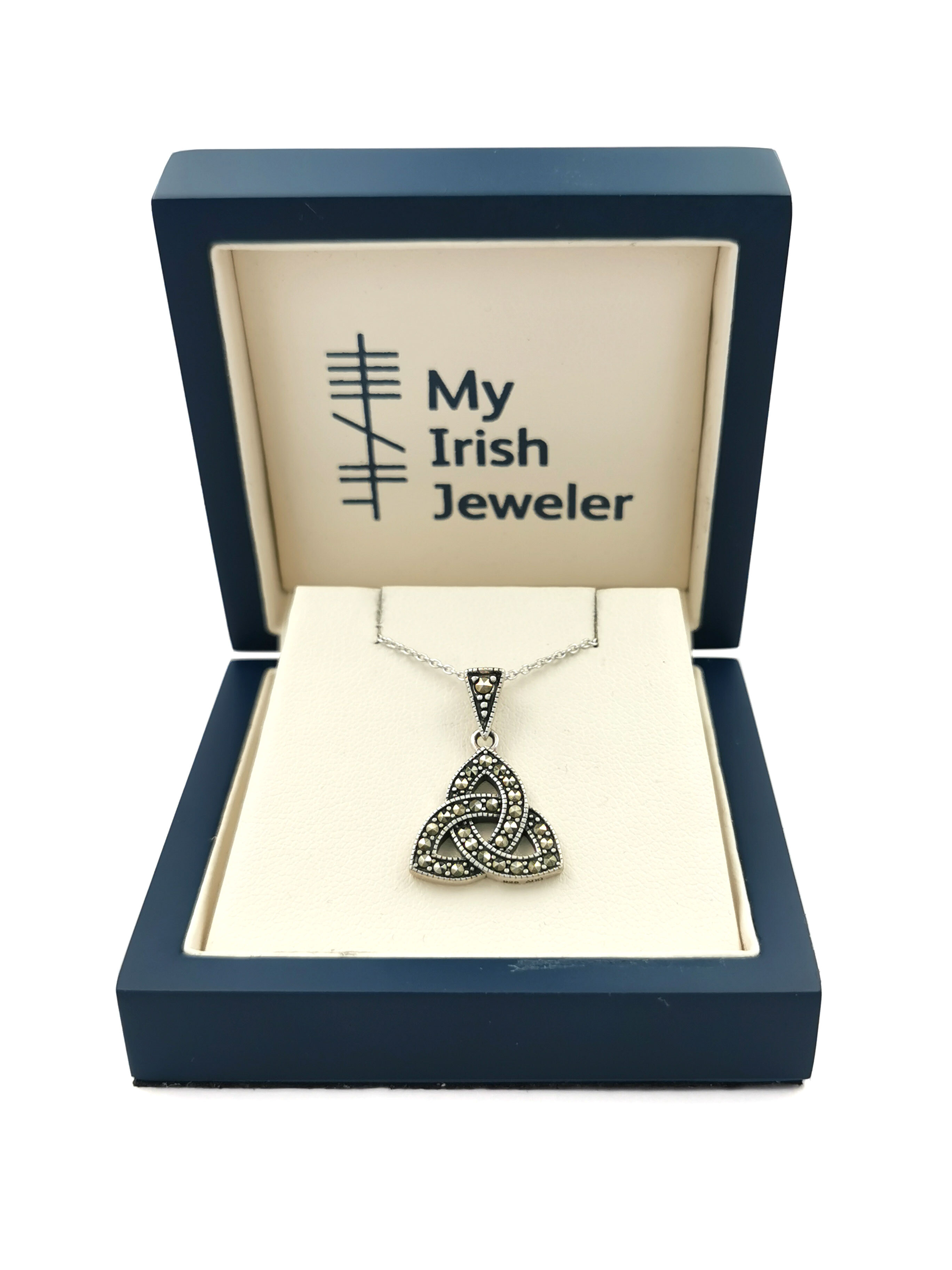 Genuine Sterling Silver Trinity Knot Gift Set For Women. In Luxury Packaging.