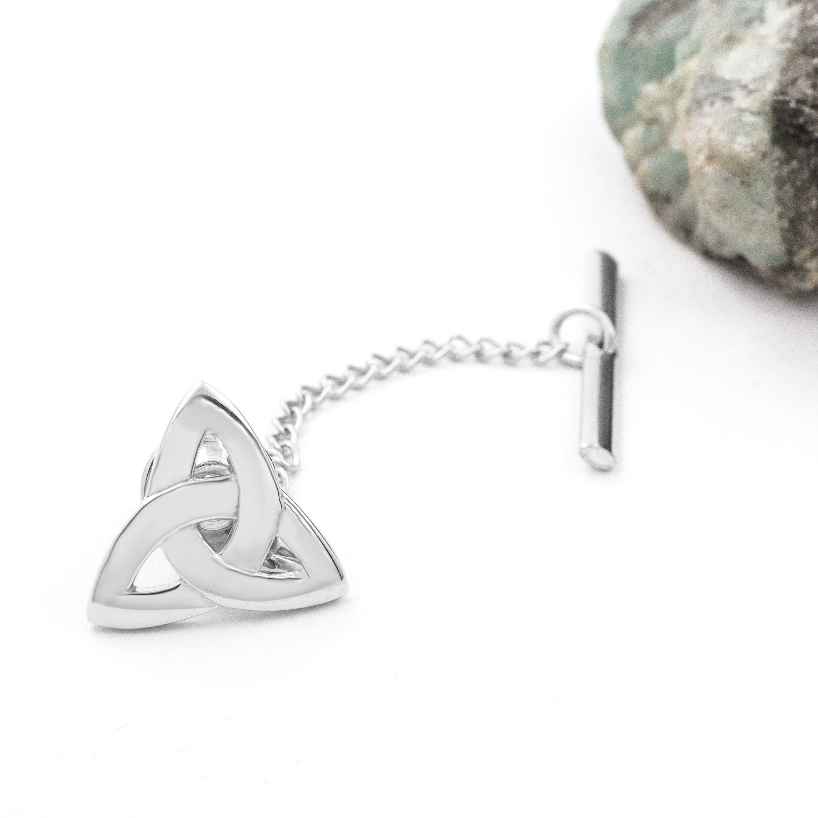 Sterling Silver Trinity Knot Tie Pin, From Ireland My Irish Jeweler