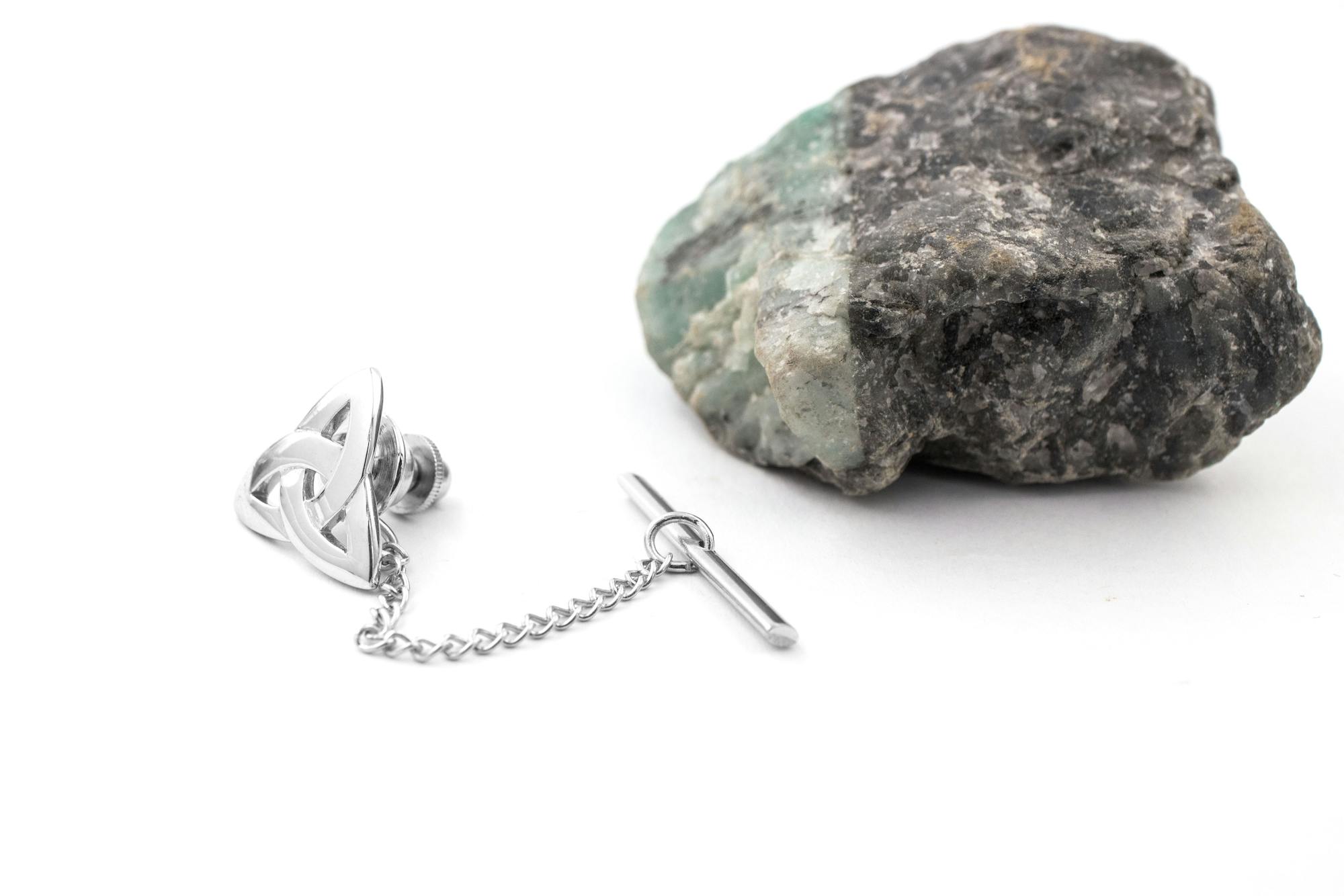 Trinity Pin Ring Sterling Silver Trinity Knot Tie Pin, From Ireland | My Irish Jeweler