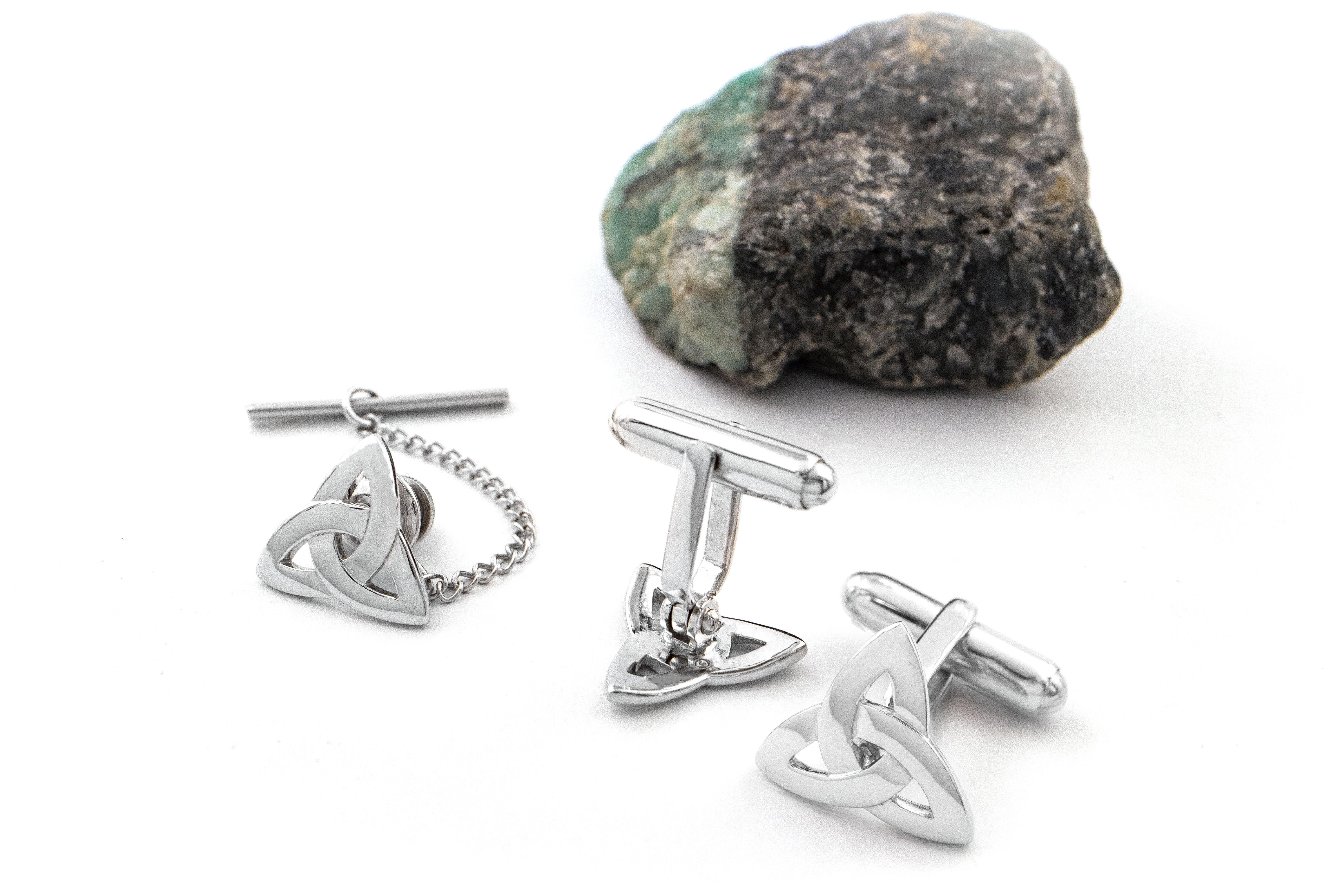 Mens Real Sterling Silver Celtic Knot Cufflinks