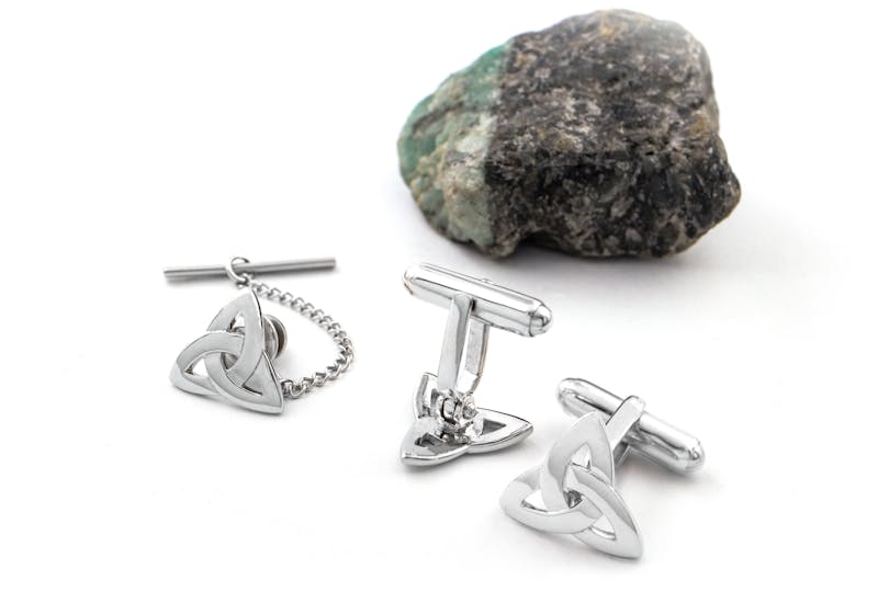 Mens Real Sterling Silver Celtic Knot Cufflinks