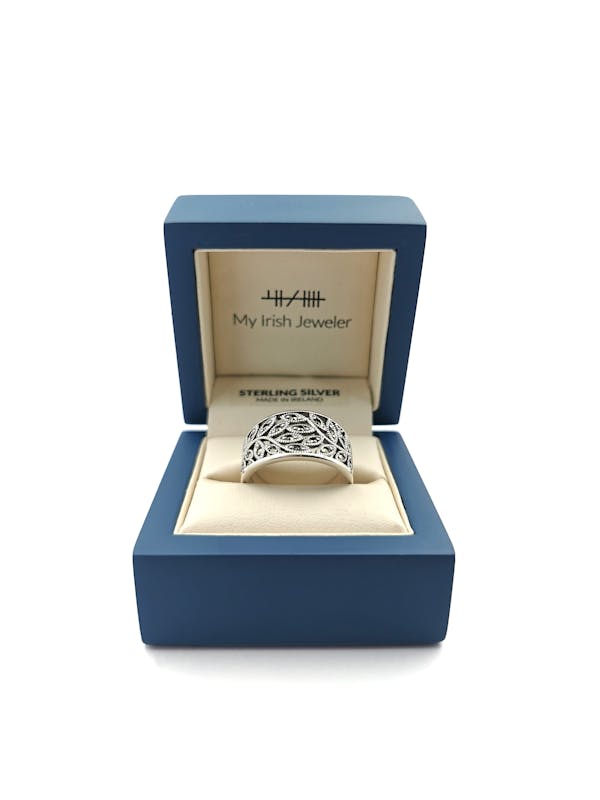 Genuine Sterling Silver Tree of Life Ring For Women. In Luxury Packaging.