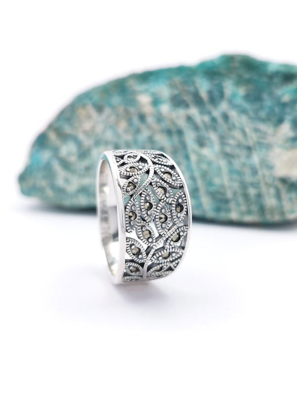Womens Tree of Life Ring in Real Sterling Silver
