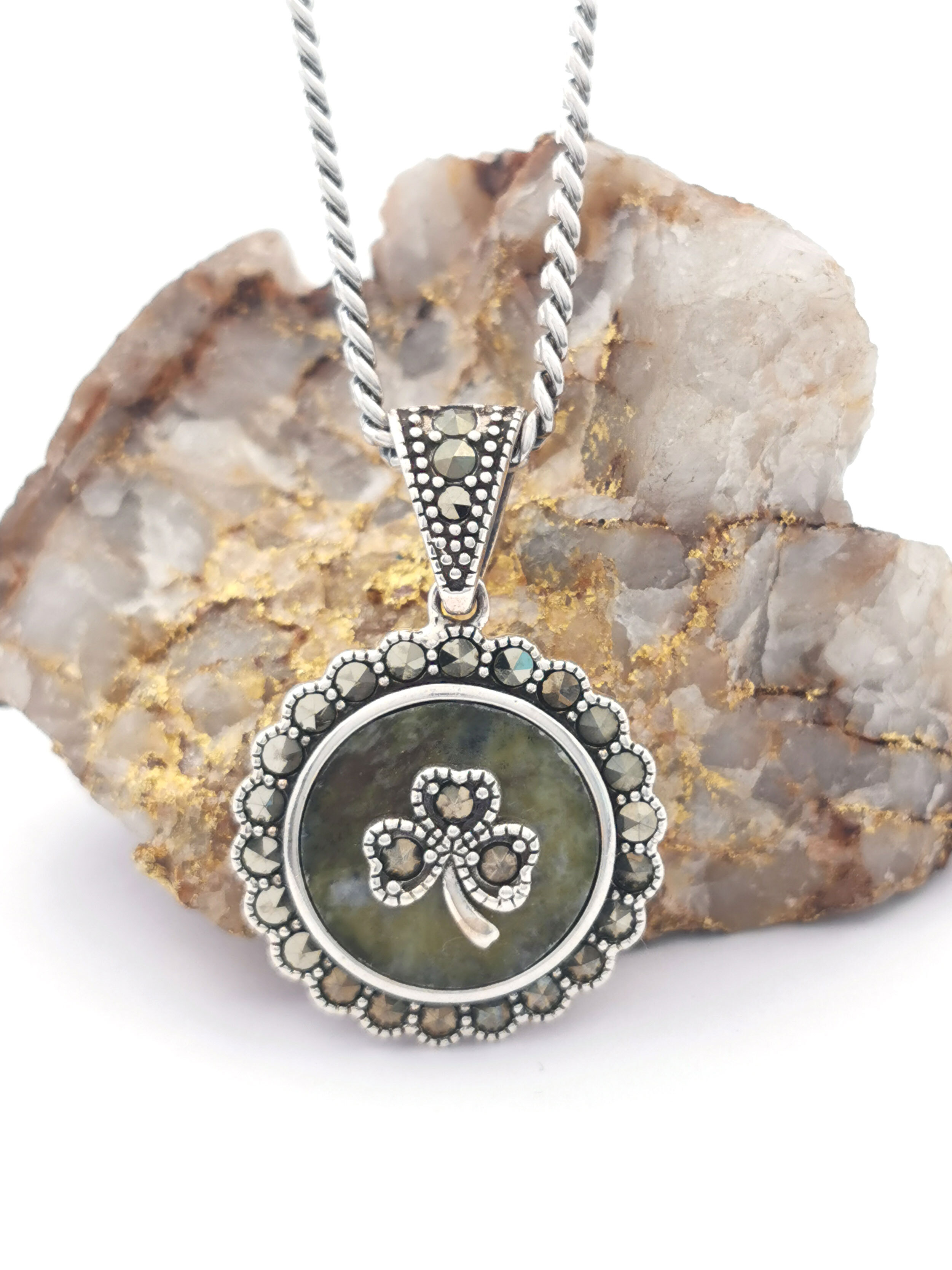 Marcasite pendant deals necklace