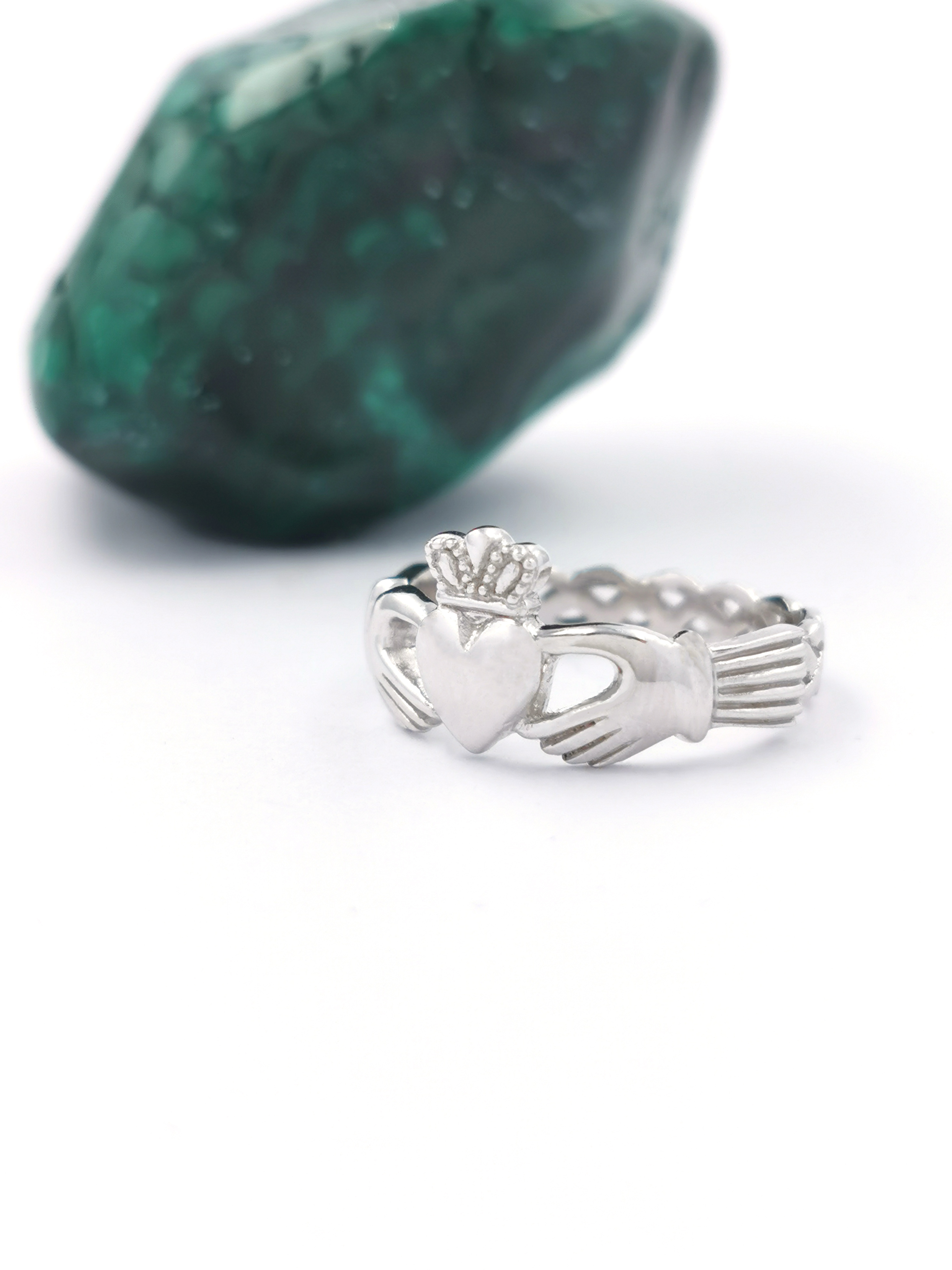 Jade sale claddagh ring