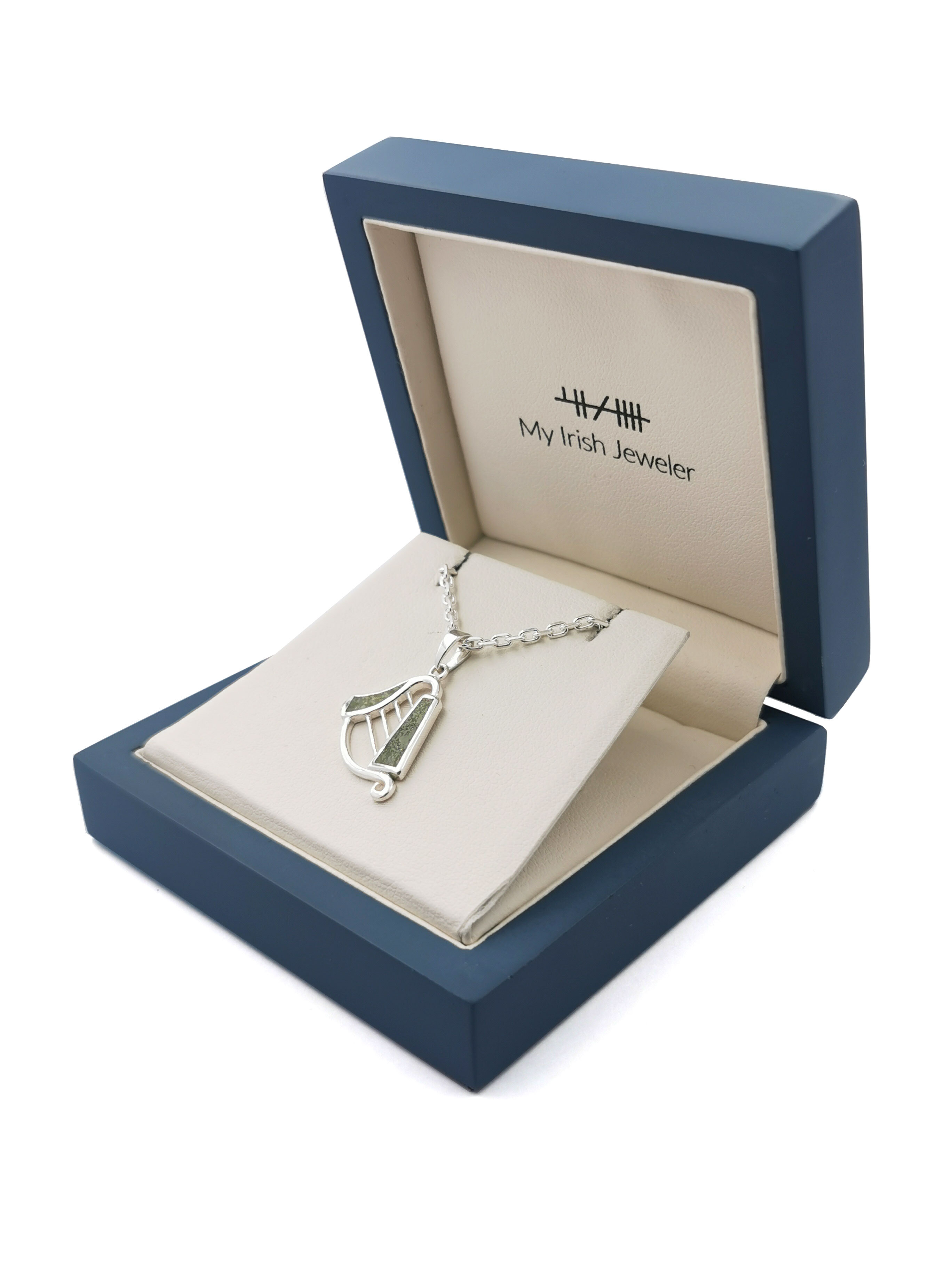 Womens Irish Harp Gift Set in Real Sterling Silver. In Luxury Packaging.