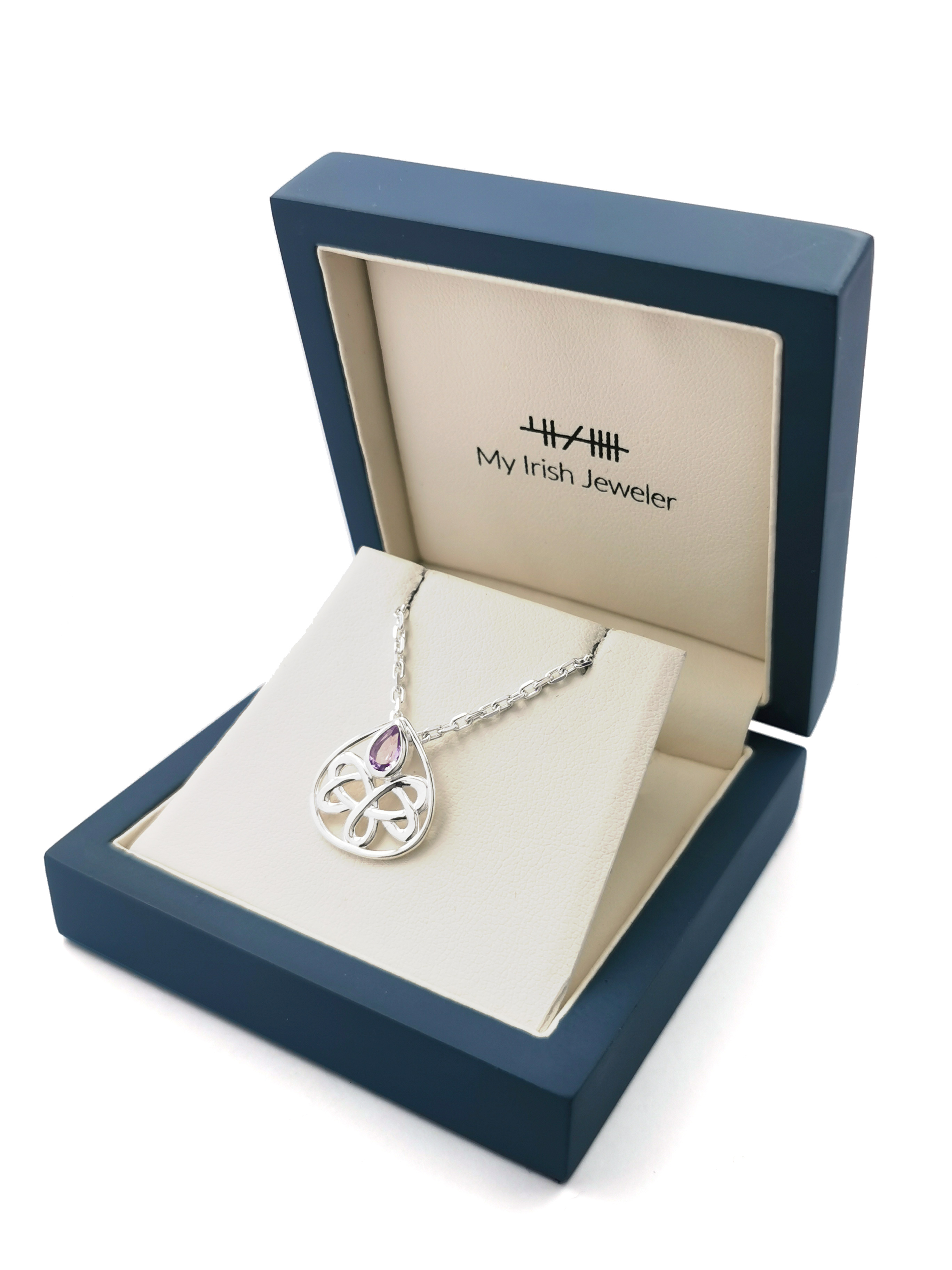 Gorgeous Sterling Silver Celtic Knot Necklace For Women. In Luxury Packaging.