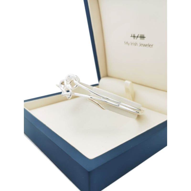 Womens Celtic Knot Bracelet in Sterling Silver. In Luxury Packaging.