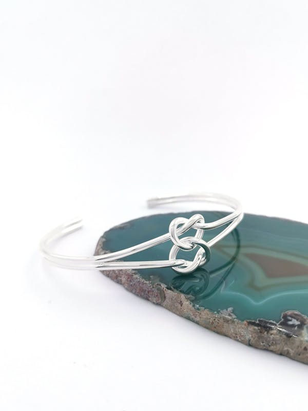 Real Sterling Silver Celtic Knot Bracelet For Women