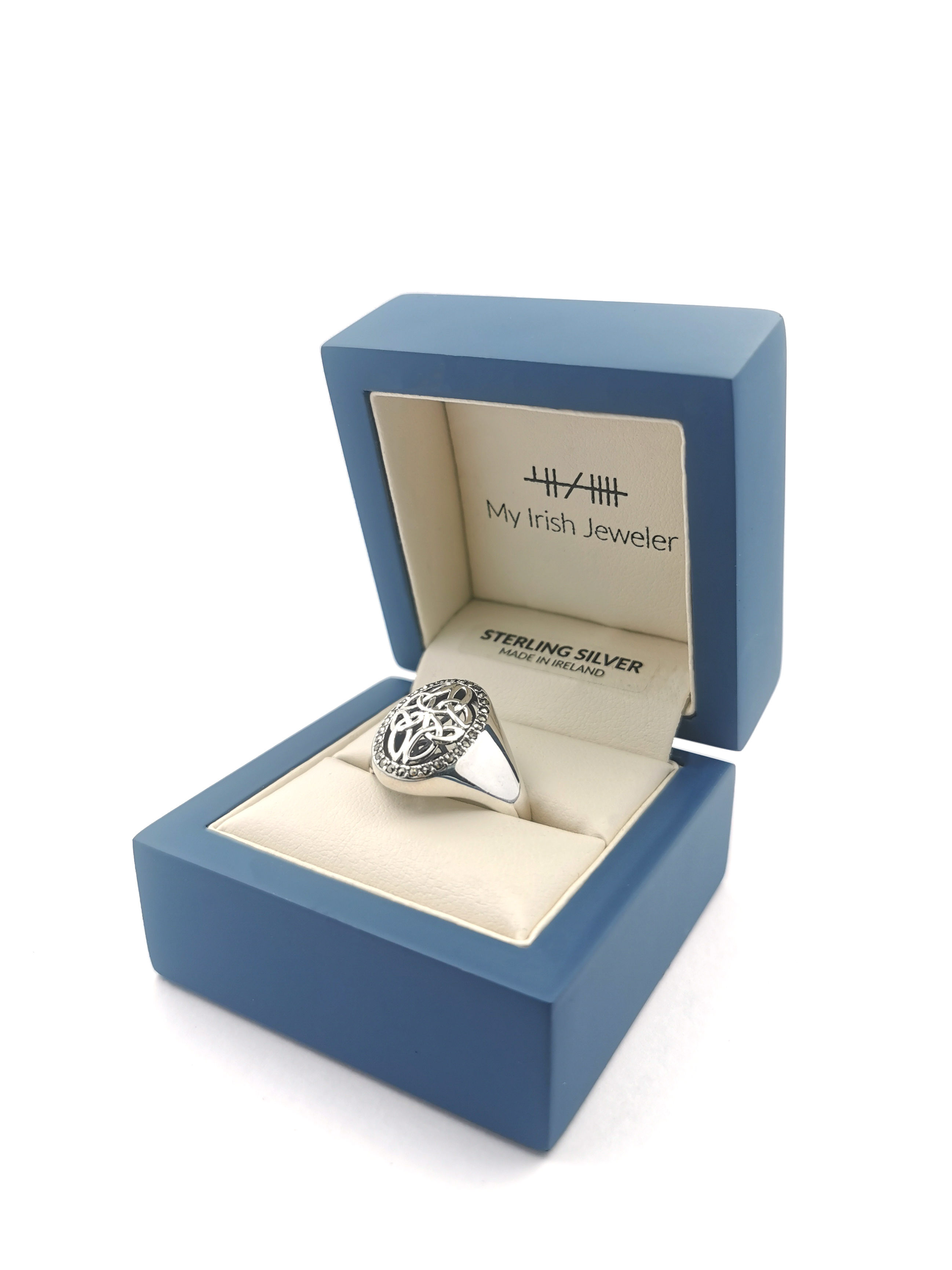 Striking Sterling Silver Trinity Knot Ring For Women. In Luxury Packaging.