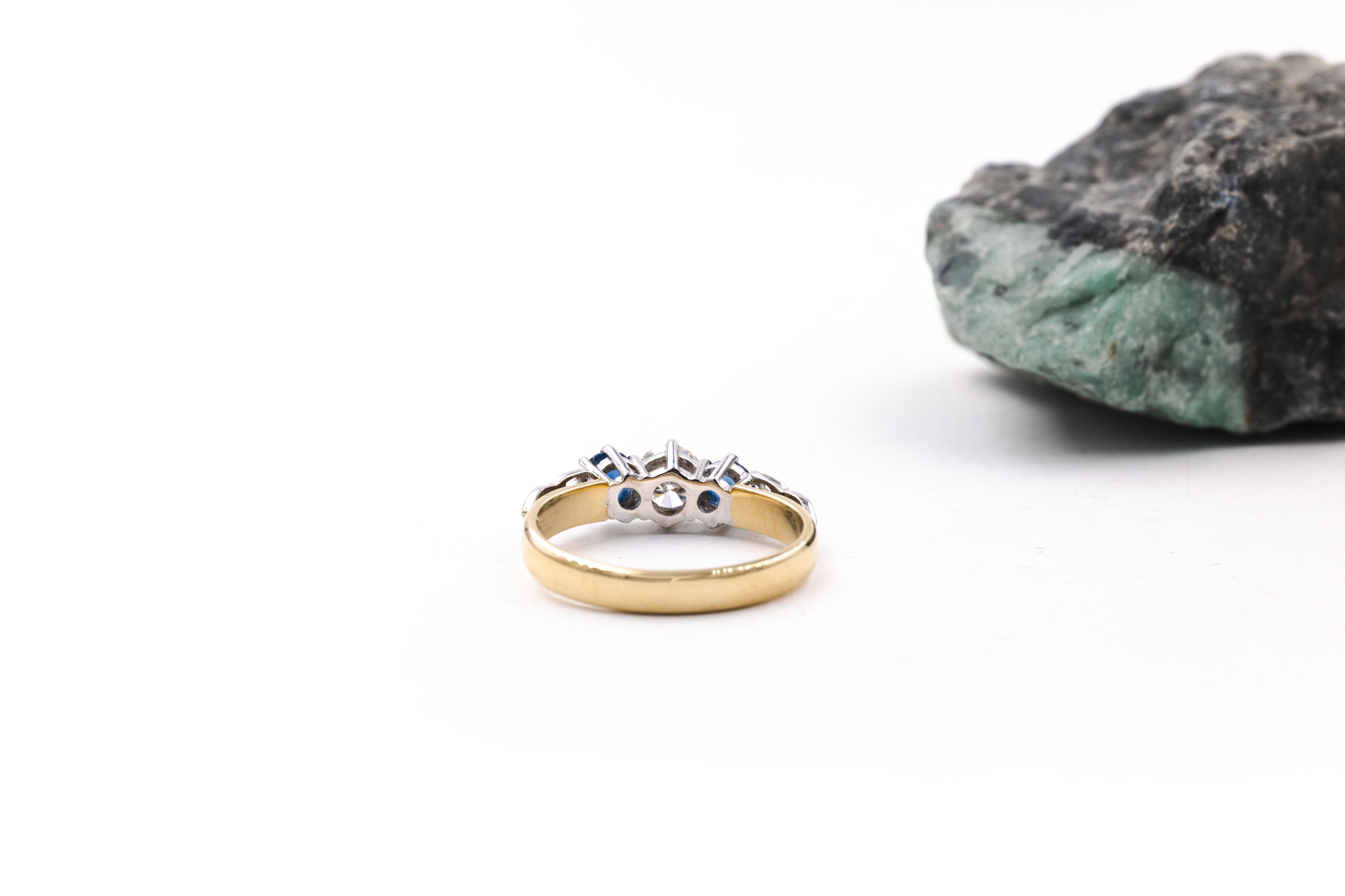 Womens Polished Trinity Knot 0.50ct Lab Grown Diamond Ring in Real 14K Yellow Gold & White Gold