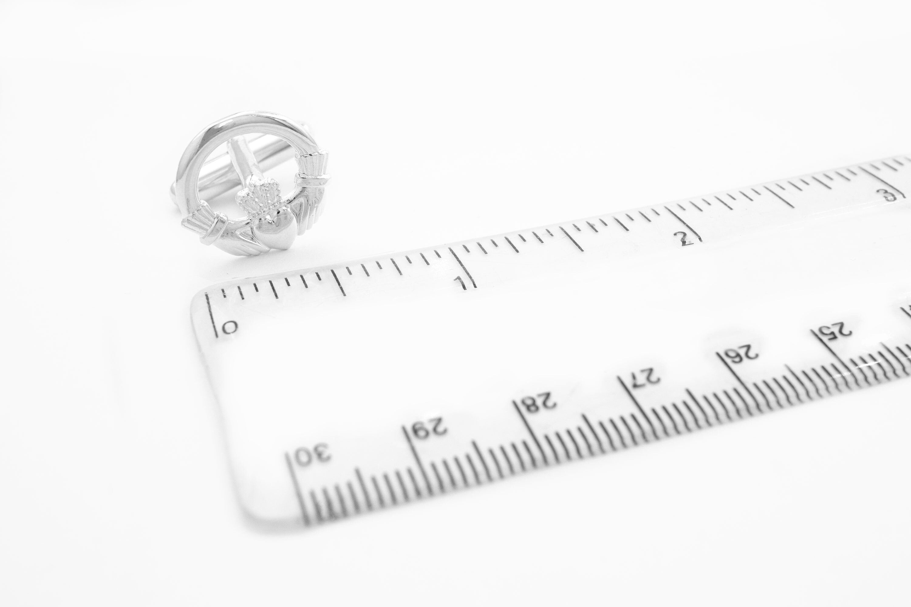 Striking Sterling Silver Claddagh Cufflinks For Men