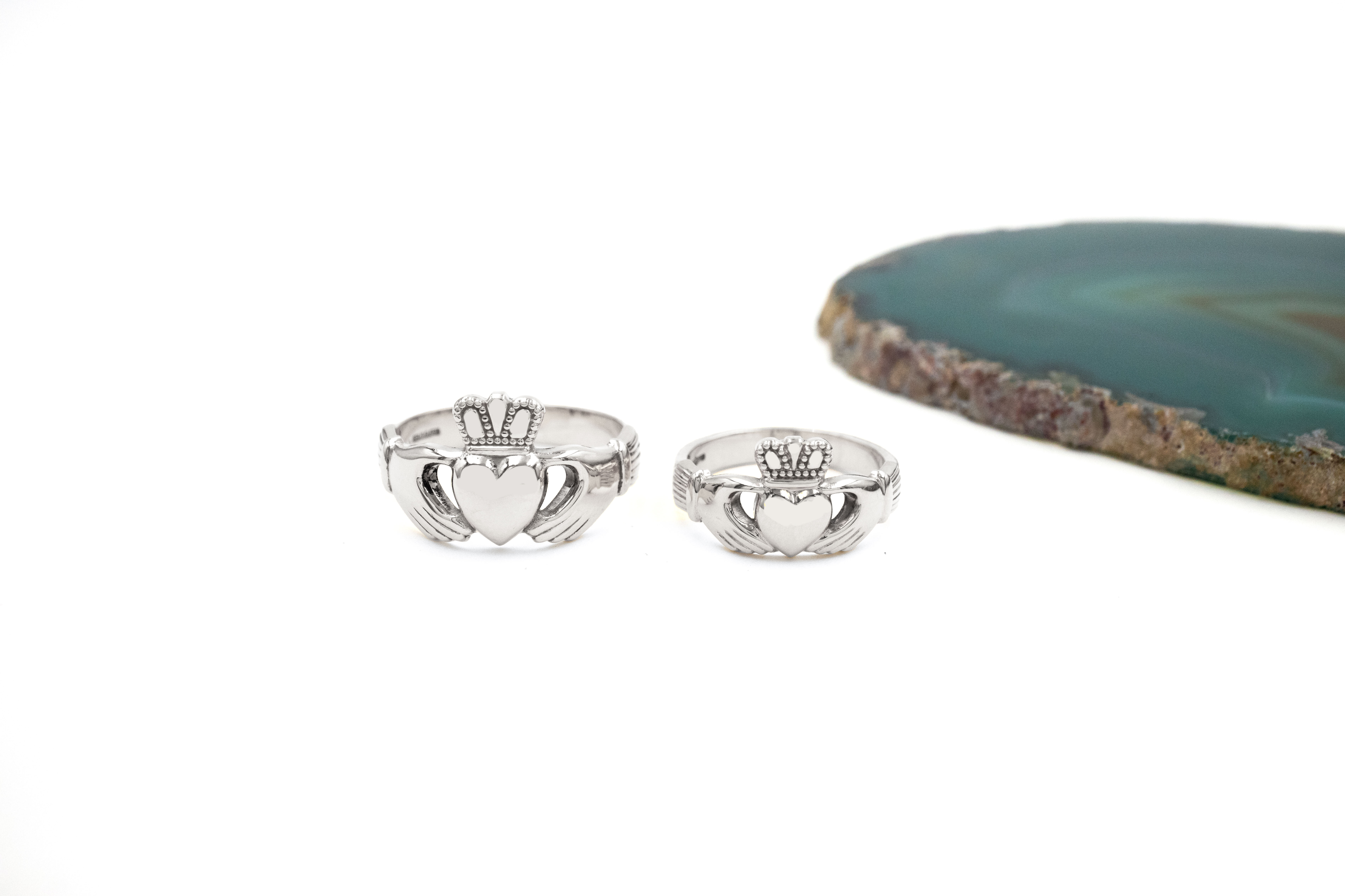 Romantic Sterling Silver Claddagh Ring For Women