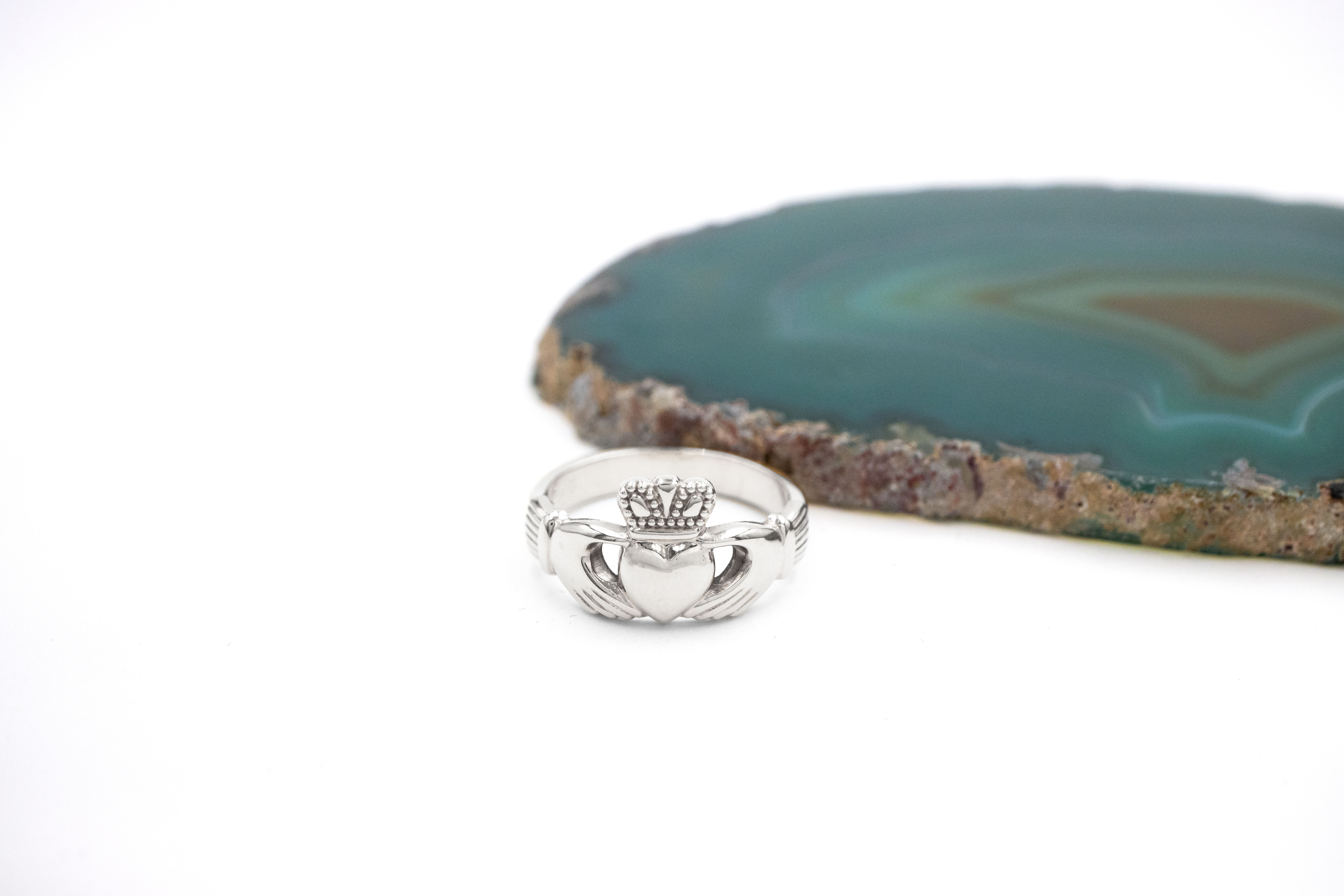 Womens Claddagh Ring in Real Sterling Silver