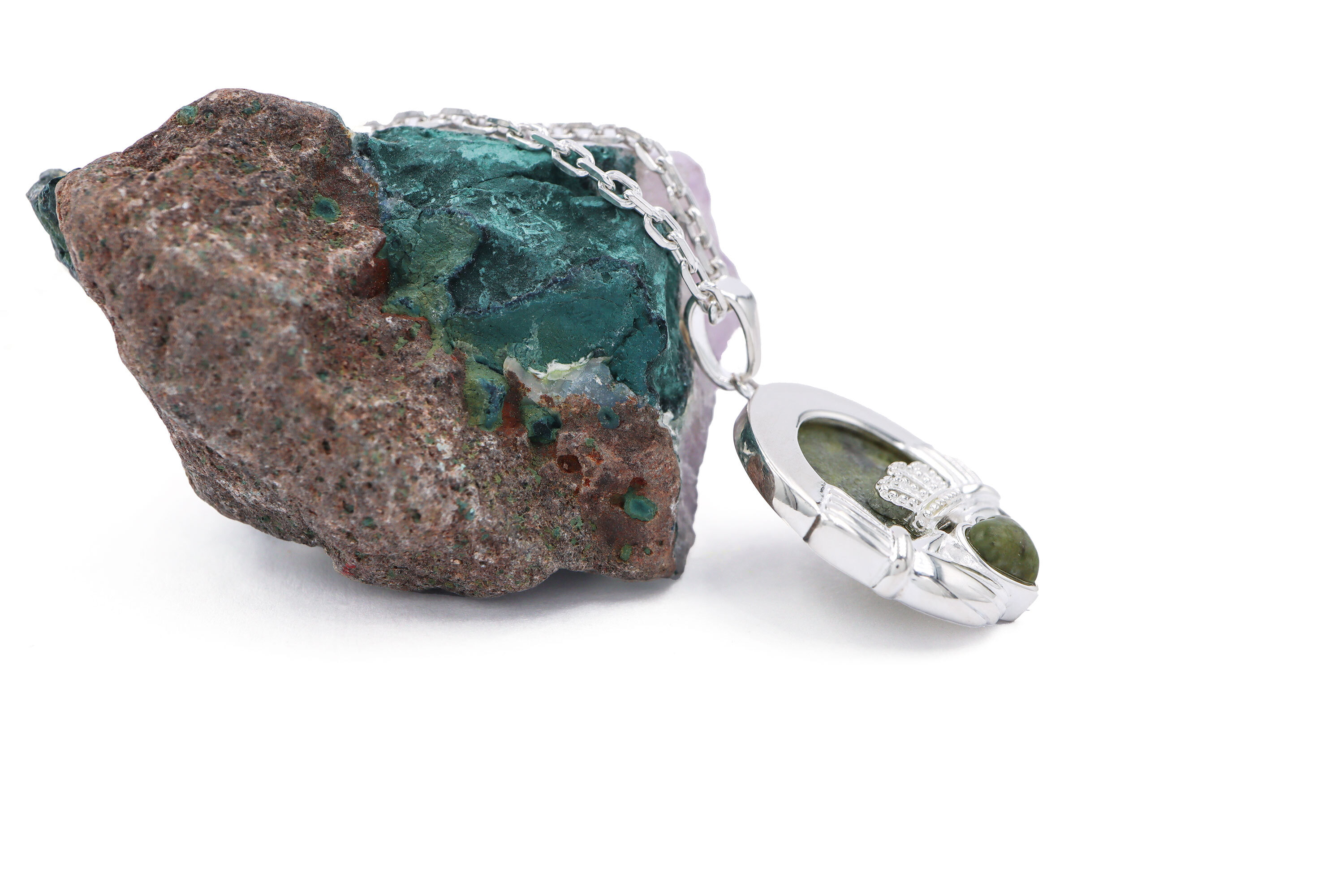 Genuine Sterling Silver Connemara Marble Gift Set For Women