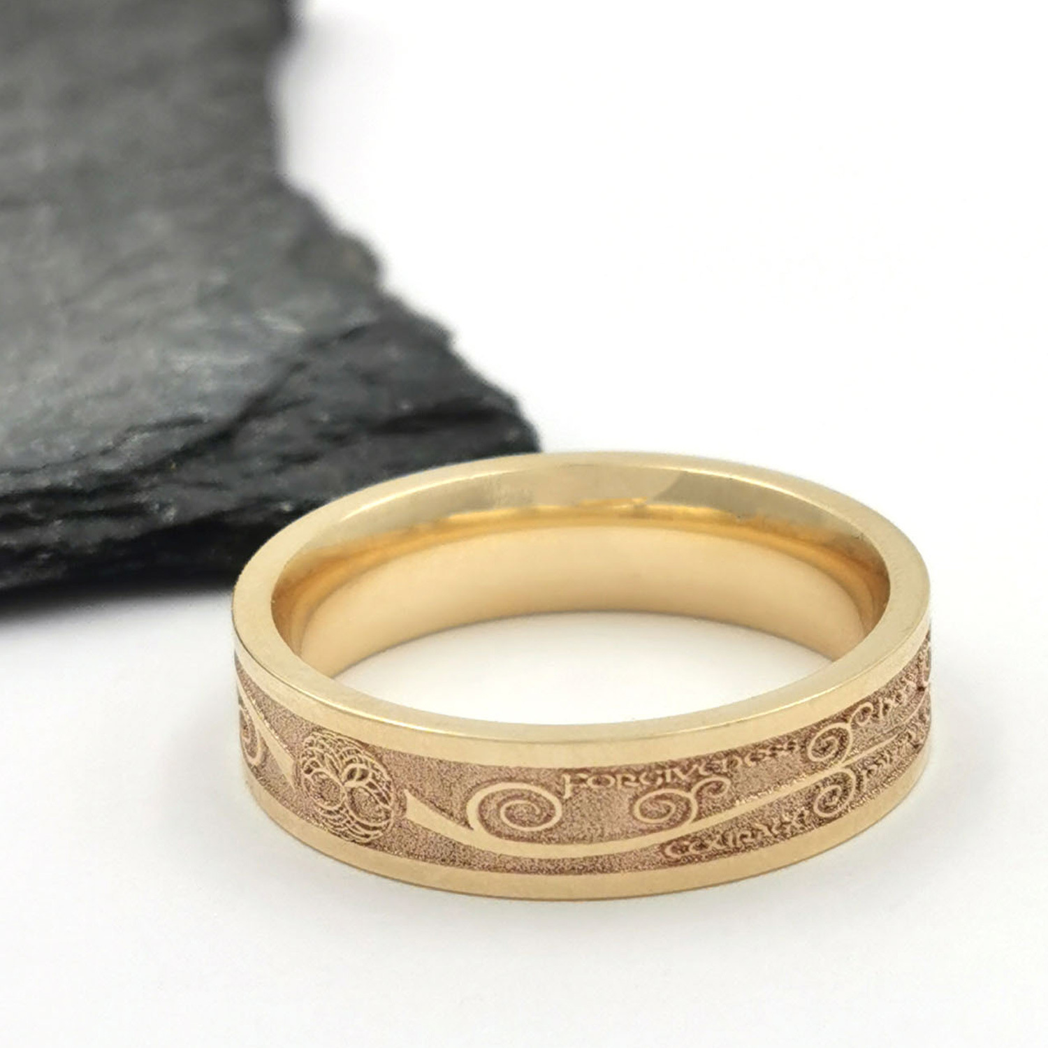 Irish Yellow Gold Tree of Life Wedding Ring