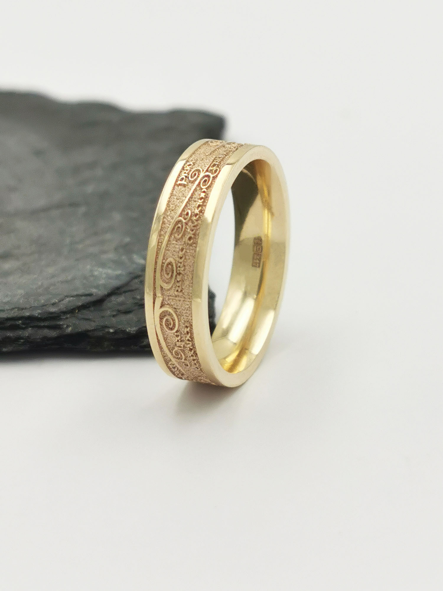 Gold Tree Of Life Ring - 5mm Wide and 7mm Wide