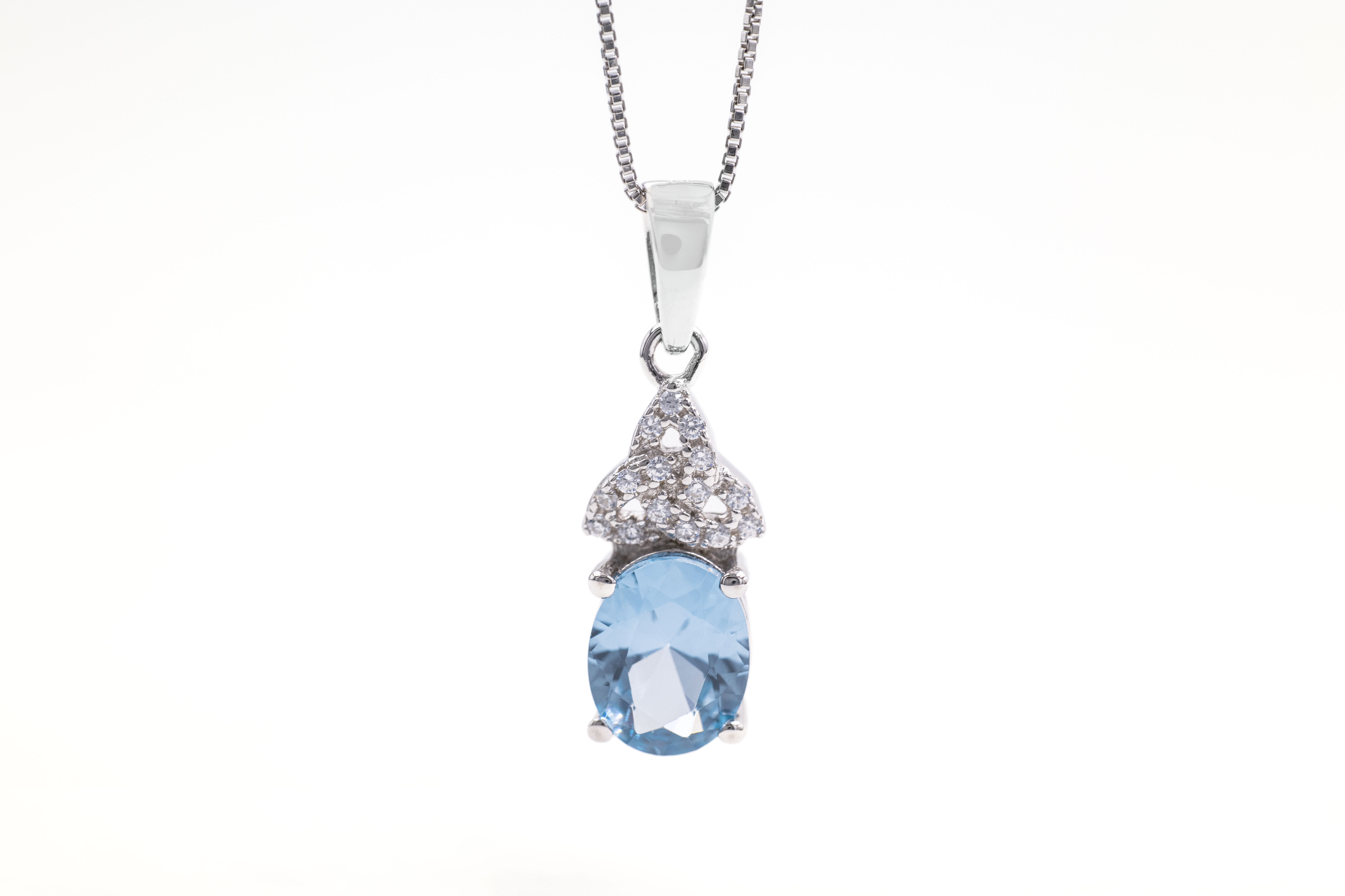 Womens Real Sterling Silver None Birthstone Necklace