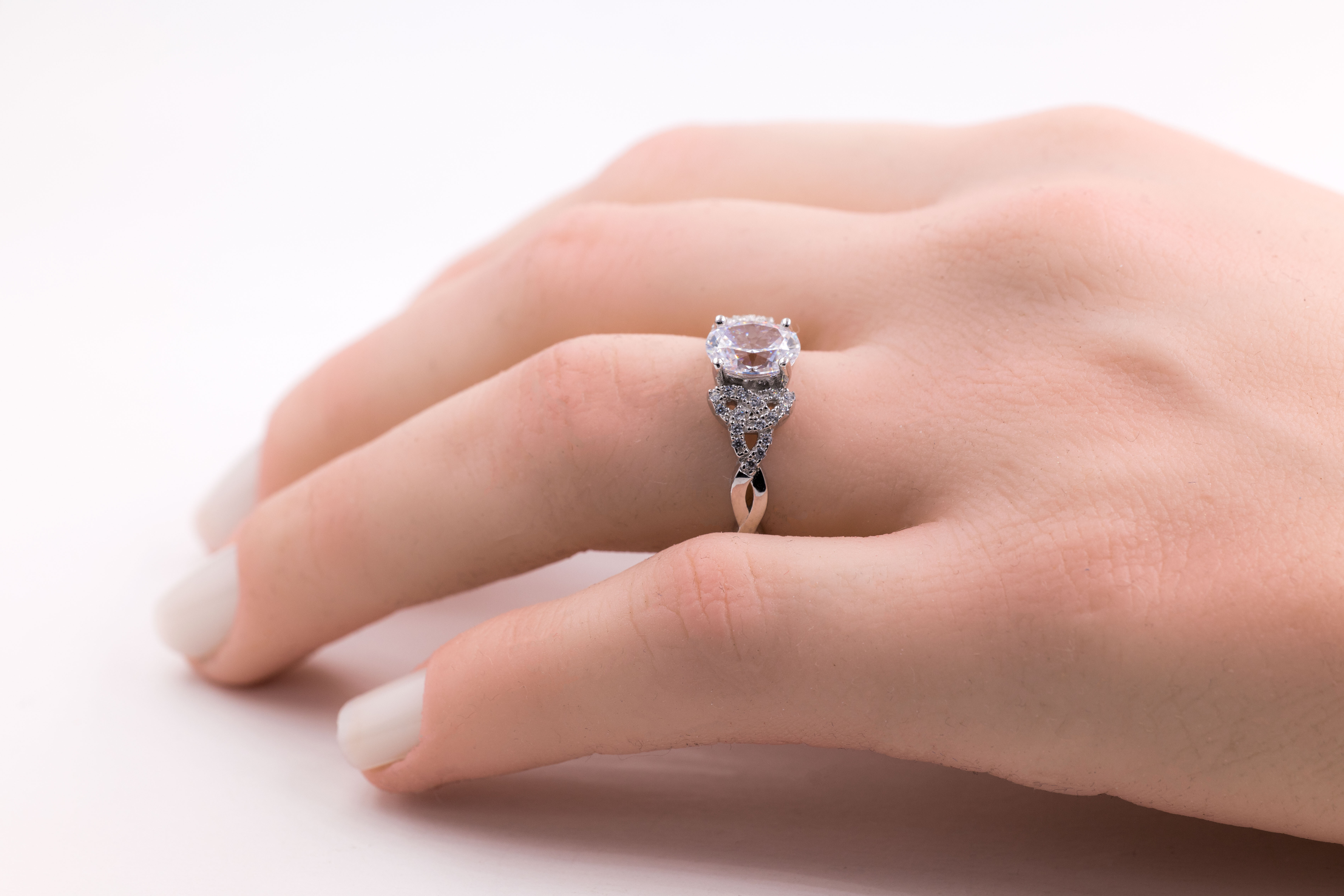 Authentic Sterling Silver None Birthstone 2.0mm Ring For Women