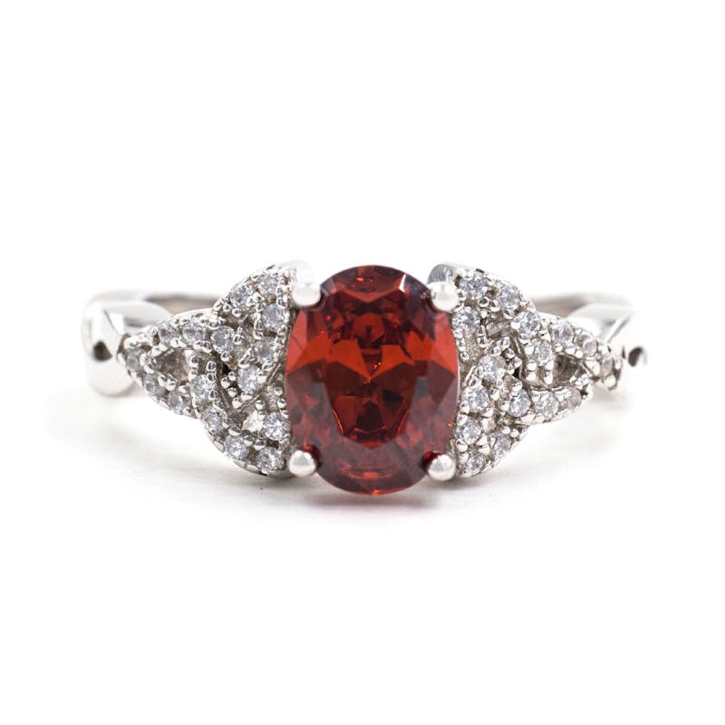 Trinity Knot Birthstone Ring, From Ireland - Main Image