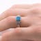 Authentic Sterling Silver March Birthstone 2.0mm Ring For Women - Gallery