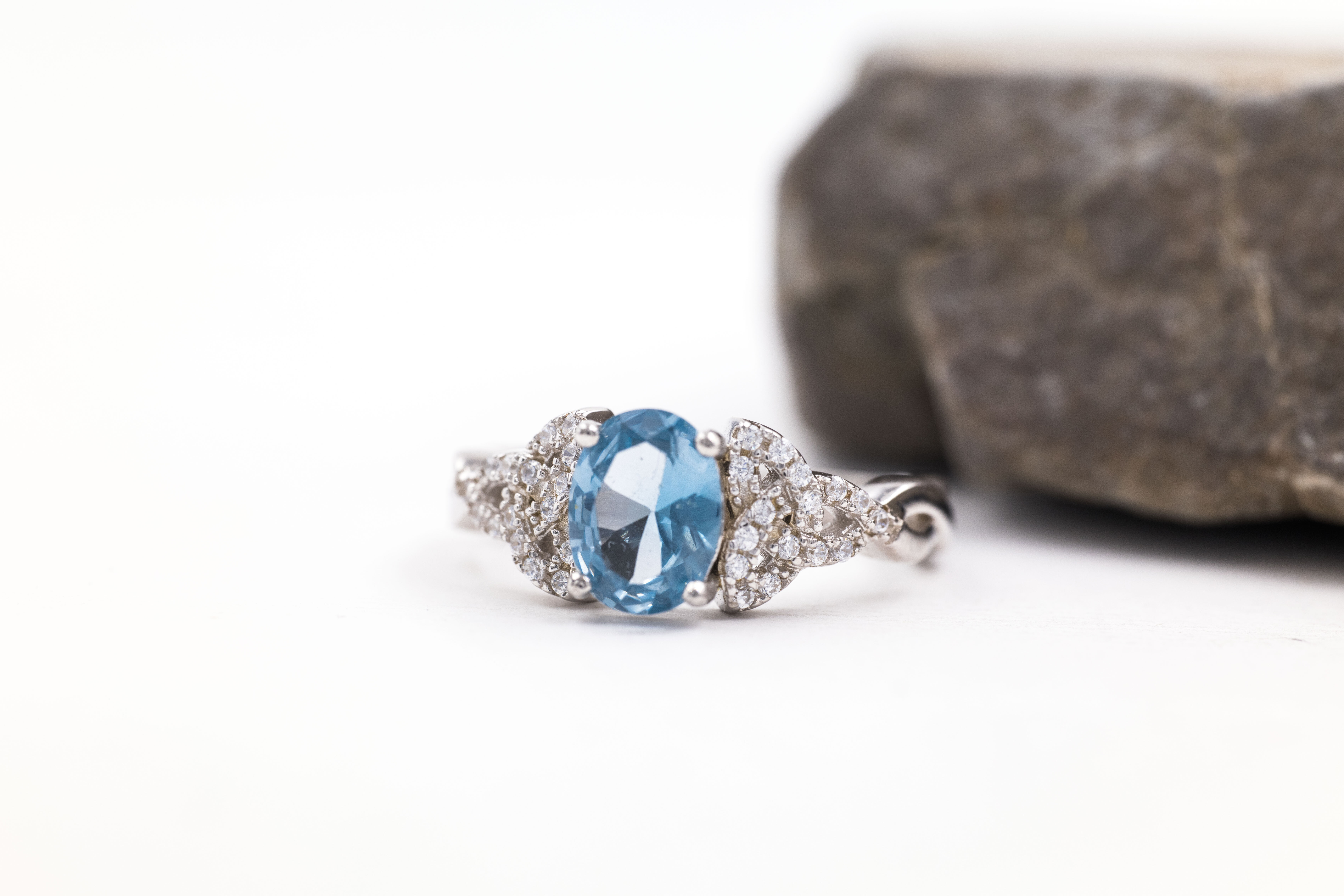 Striking Sterling Silver December Birthstone Ring For Women
