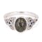 Genuine Sterling Silver Connemara Marble & Trinity Knot Ring For Women With a Polished Finish - Gallery