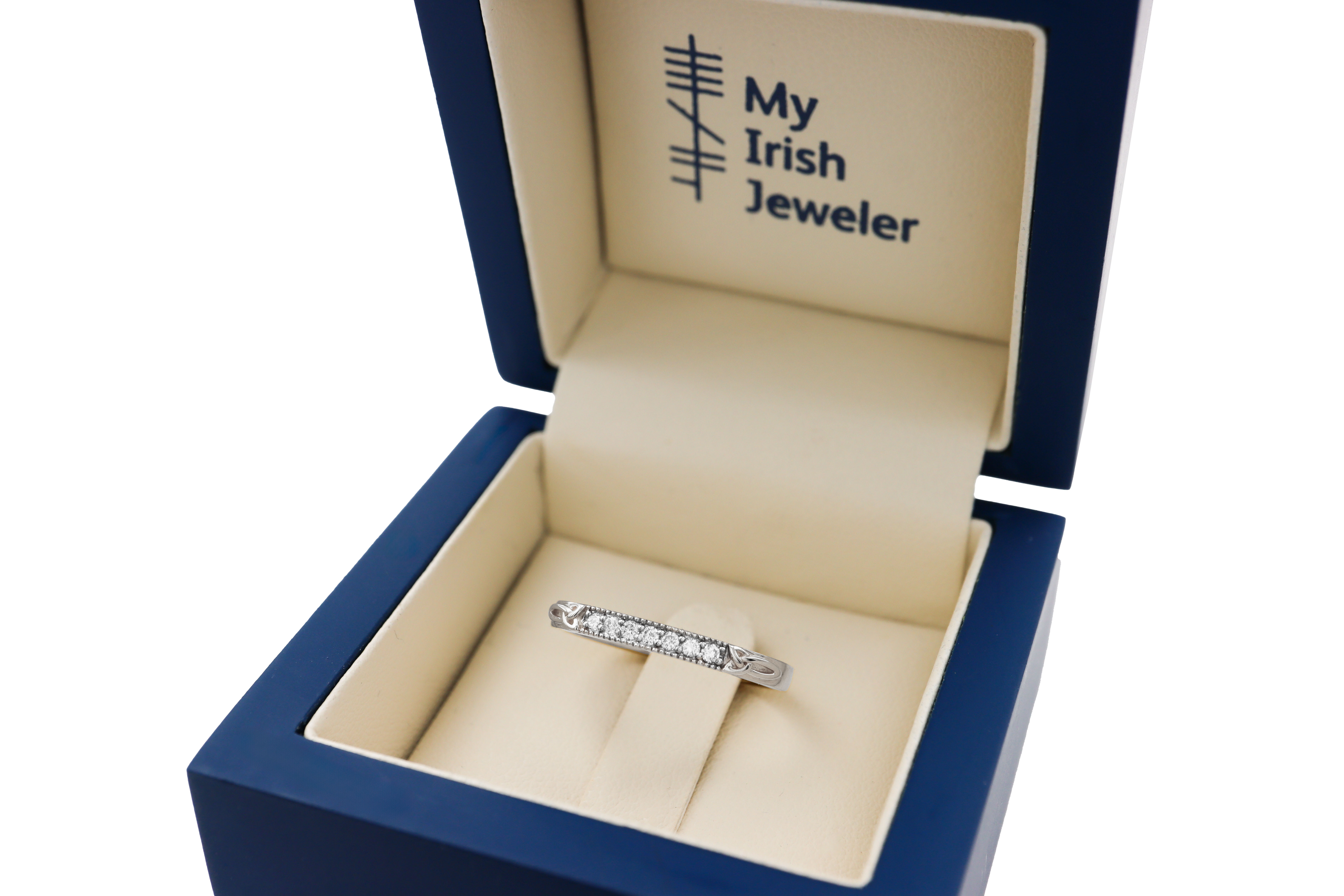 Womens Trinity Knot 2.0mm Ring in Platinum 950 With a Polished Finish. In Luxury Packaging.