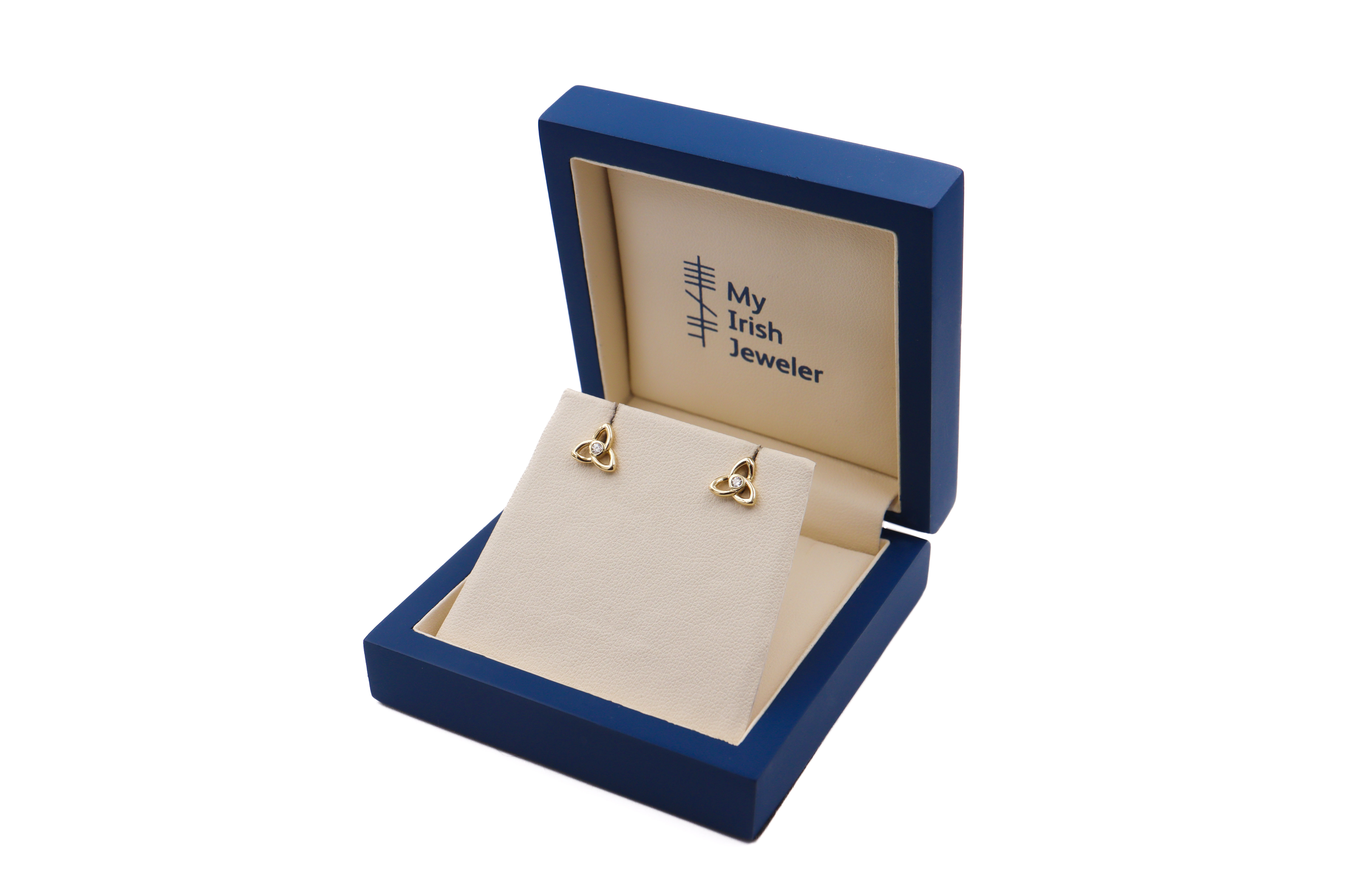 Womens Polished Yellow Gold Trinity Knot Gift Set. In Luxury Packaging.