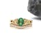 Authentic Yellow Gold Trinity Knot 0.70ct Natural Emerald Ring With a Polished Finish For Women - Gallery