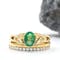 Gorgeous Yellow Gold Trinity Knot 0.70ct Natural Emerald Engagement Ring For Women With a Polished Finish - Gallery