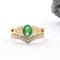 Womens Polished Trinity Knot 0.70ct Natural Emerald Ring in Real Yellow Gold - Gallery
