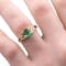 Luxurious 14K Yellow Gold Trinity Knot 0.70ct Natural Emerald Engagement Ring For Women With a Polished Finish - Gallery