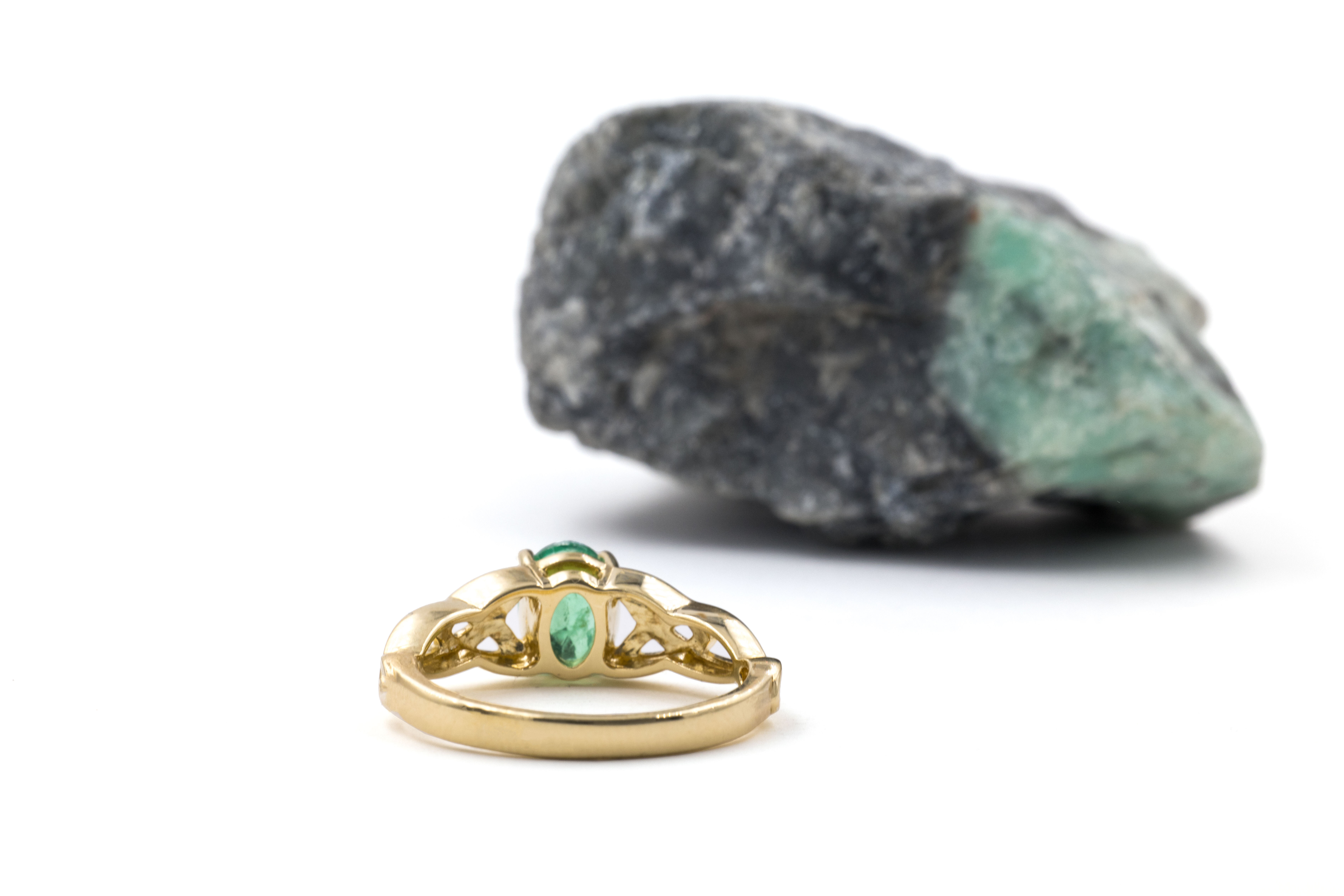 Genuine 14K Yellow Gold Trinity Knot Ring For Women With a Polished Finish