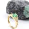 Authentic 14K Yellow Gold Trinity Knot 0.70ct Natural Emerald Ring With a Polished Finish For Women - Gallery