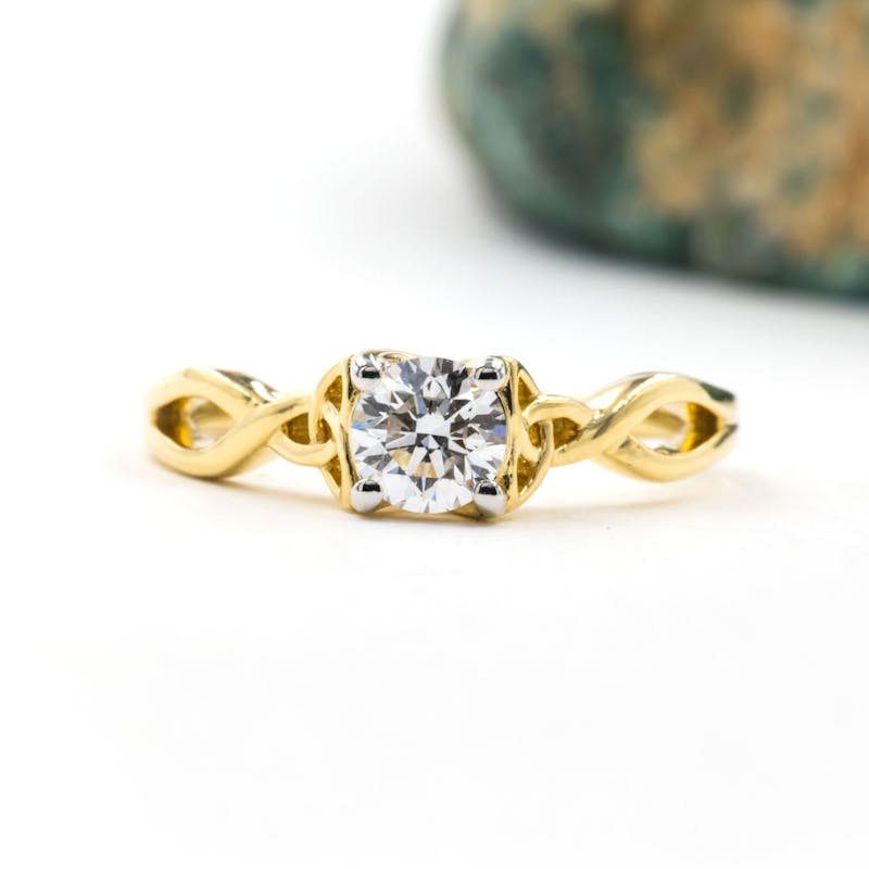 Trinity Knot Diamond Ring, Made in Ireland My Irish Jeweler