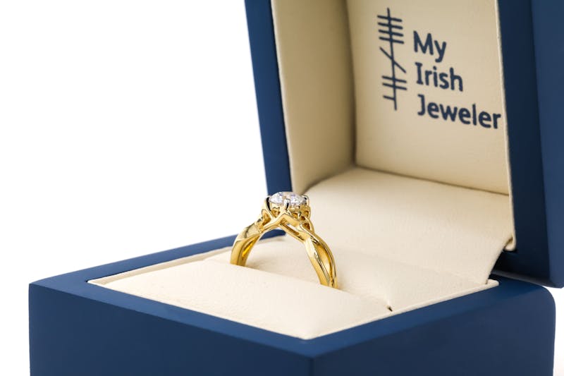 Striking Yellow Gold Trinity Knot Ring For Women