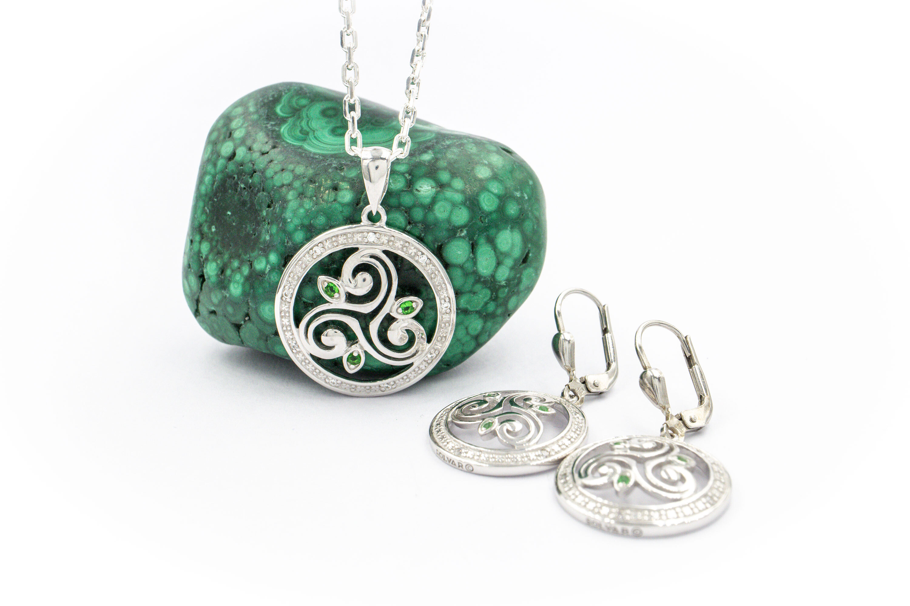 Authentic Sterling Silver Triskele & Newgrange Earrings For Women