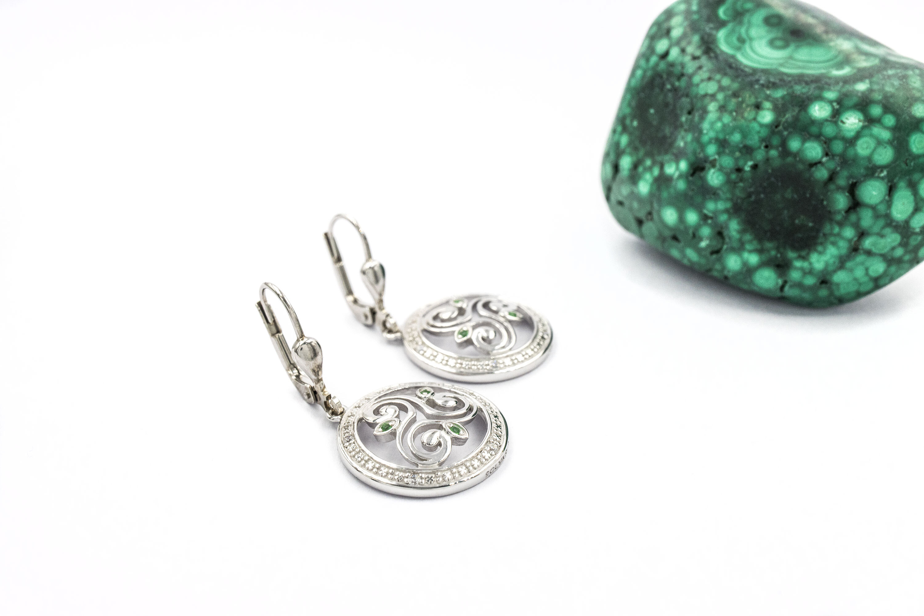 Womens Genuine Sterling Silver Triskele Gift Set