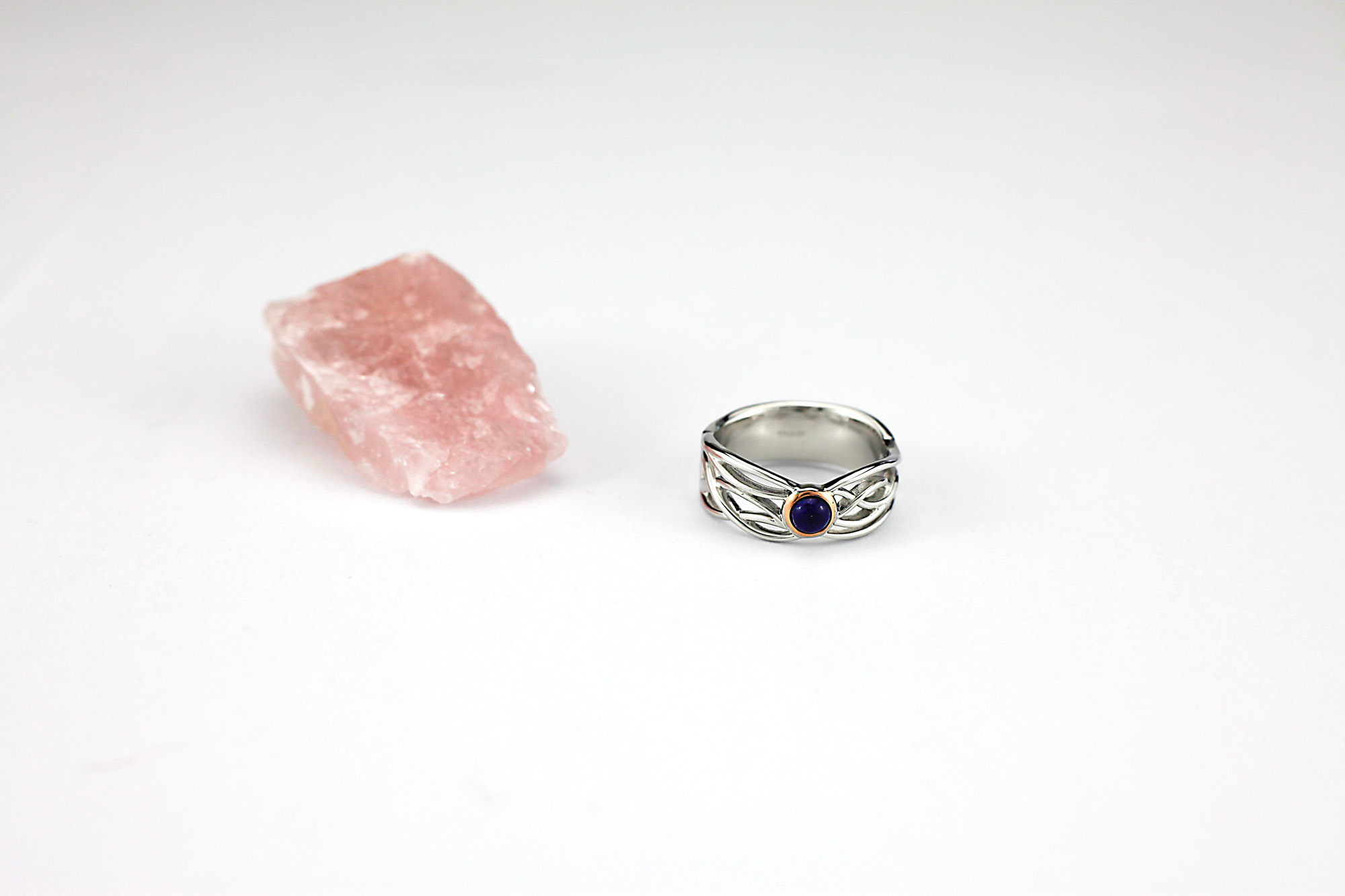 Traditional Sterling Silver & Yellow Gold Irish Gold Ring For Women