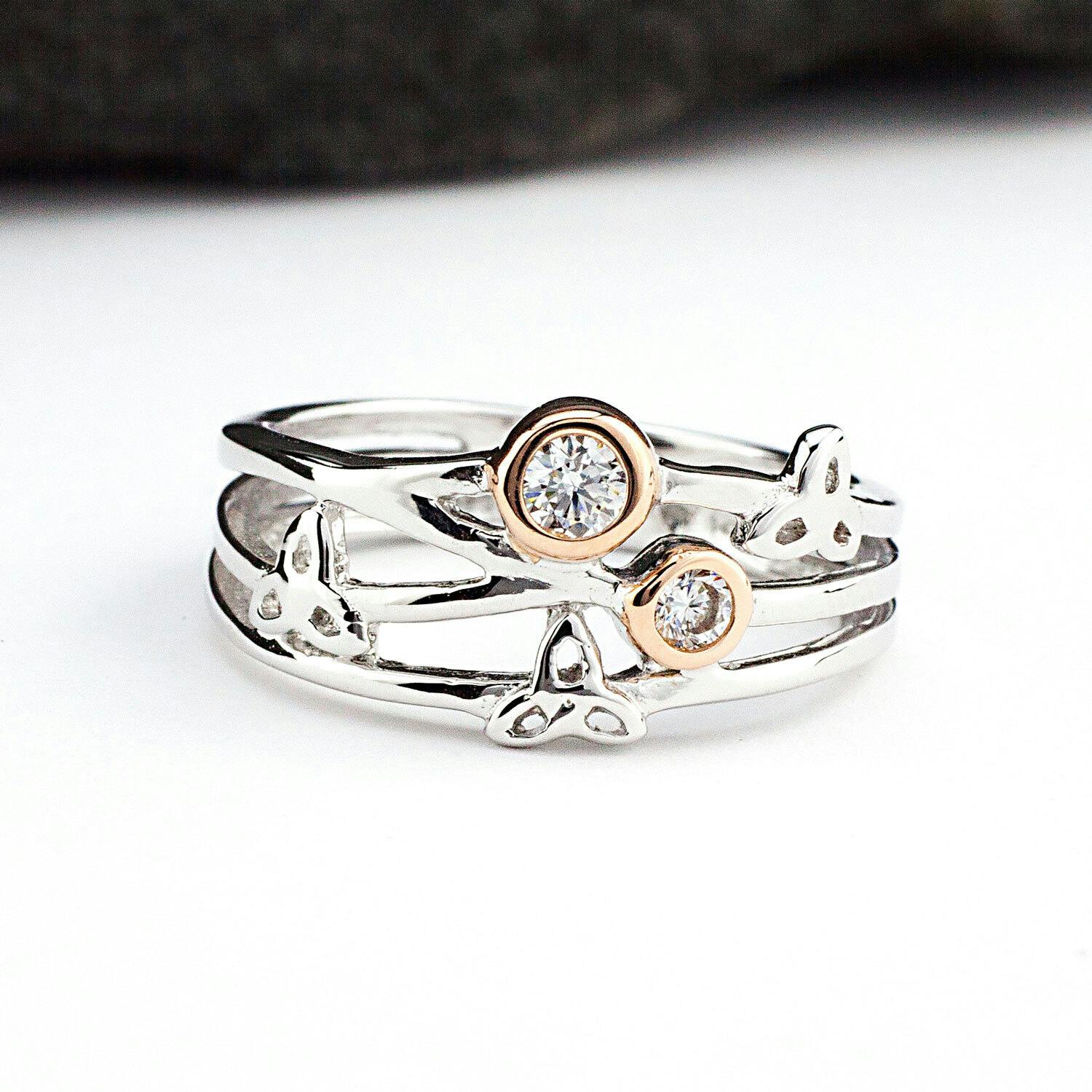 TwoTone Tapered Trinity Knot Ring, Made in… My Irish Jeweler