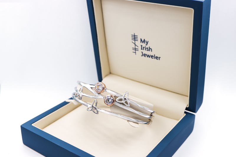 Genuine Sterling Silver Trinity Knot Gift Set For Women