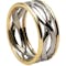 Irish White Gold & Yellow Gold Celtic Knot 8.8mm Ring For Men - Gallery