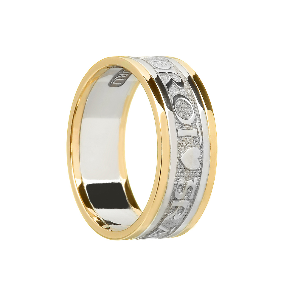 Grá Geal Mo Chroí Ring with Trim