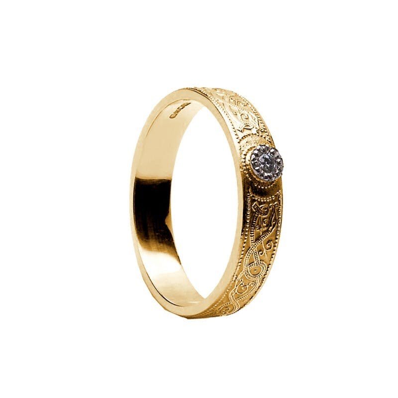 Gorgeous Yellow Gold Celtic Warrior Wedding Ring For Women