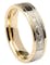 14K 2 Color Gold Narrow Comfort Fit Claddagh Band - Gallery