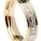 14K 2 Color Gold Narrow Comfort Fit Claddagh Band - Gallery