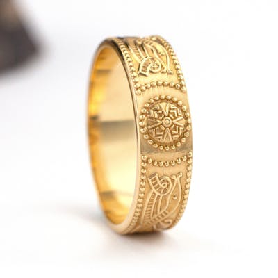 Celtic Warrior Ring - 3mm to 9mm Widths