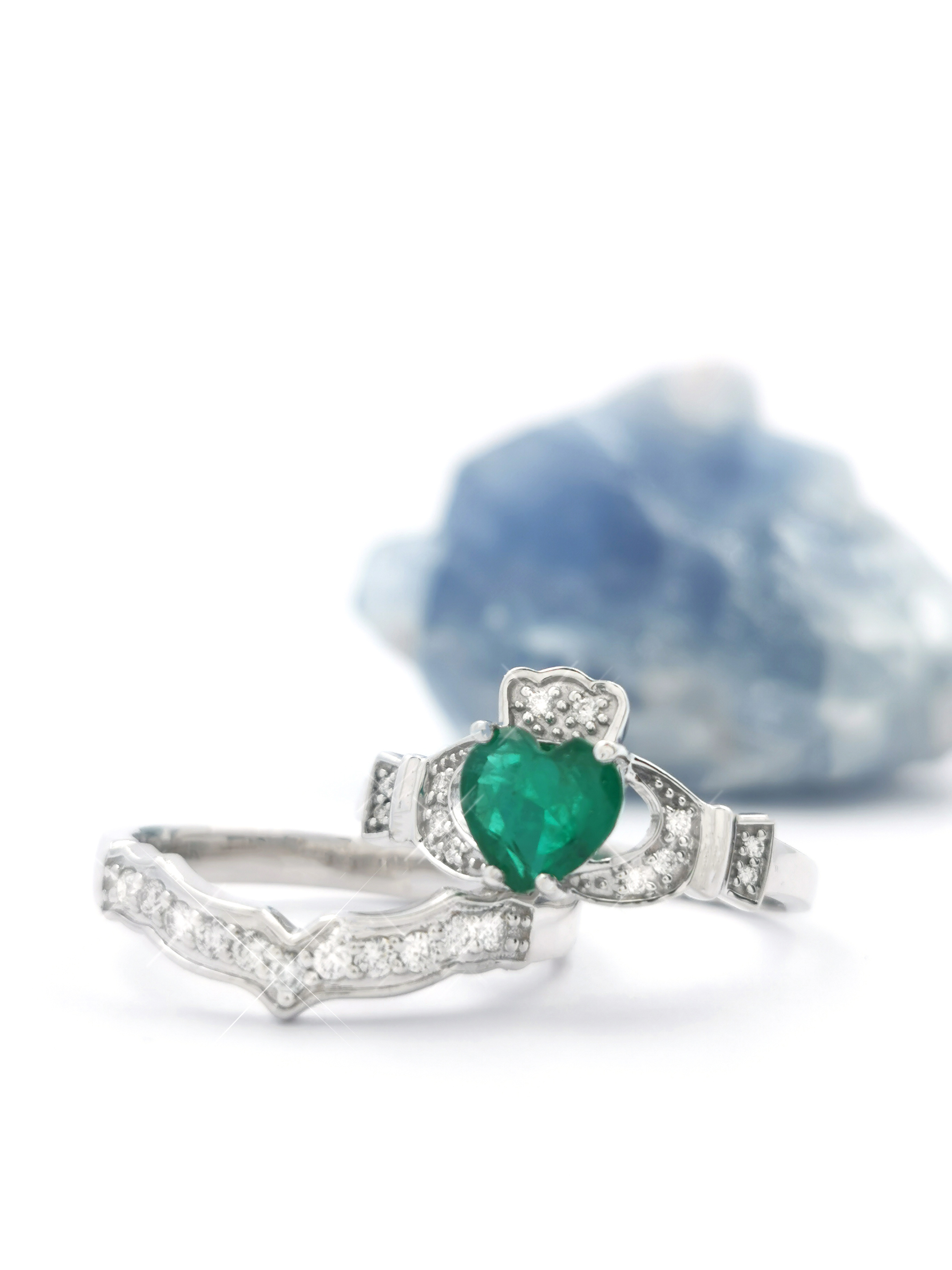 Irish 14K White Gold Claddagh Ring For Women