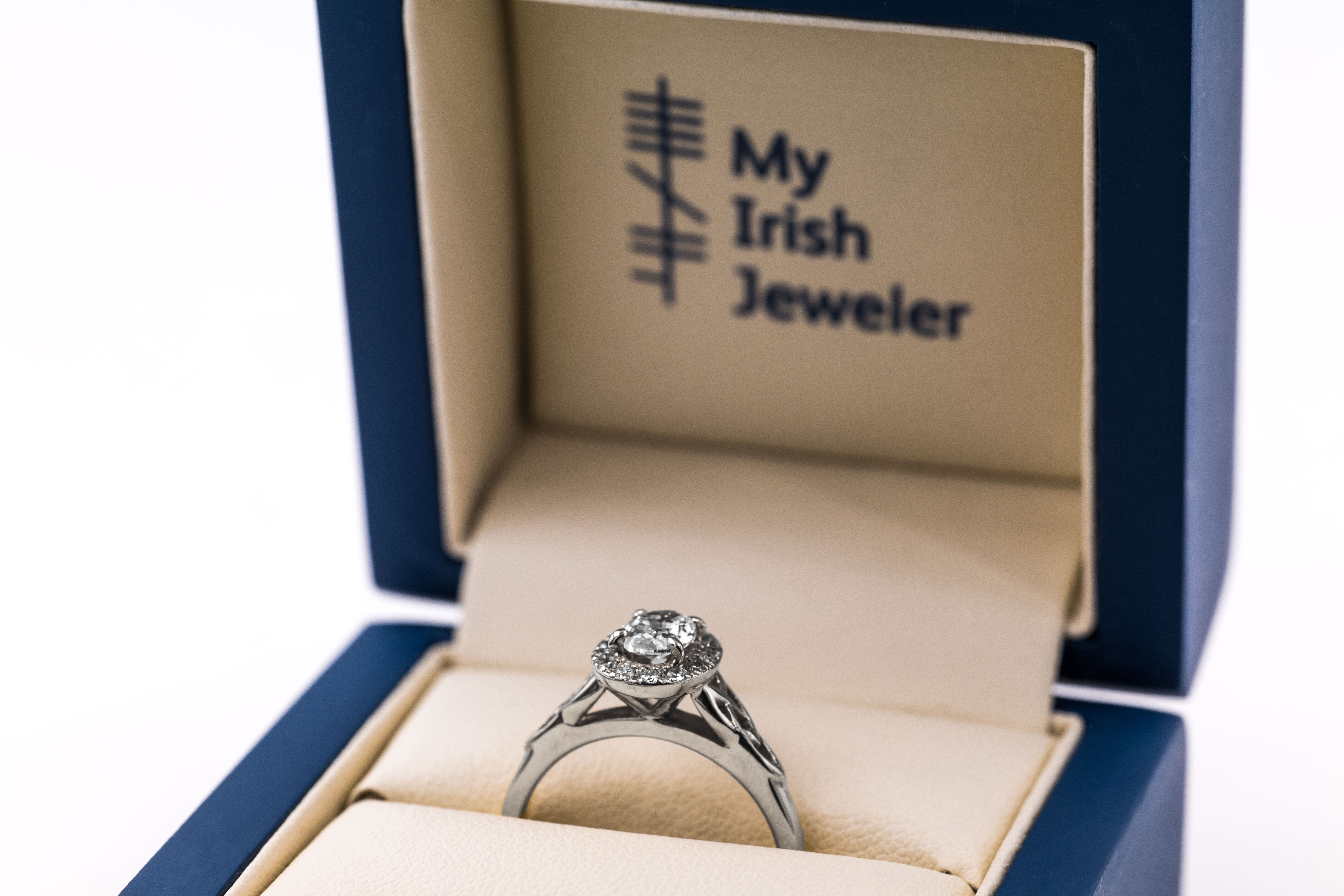 Attractive Platinum 950 Trinity Knot & Celtic Knot Ring For Women. In Luxury Packaging.